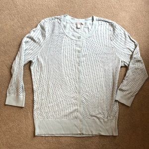 Nordstrom Halogen Blue dotted cardigan L